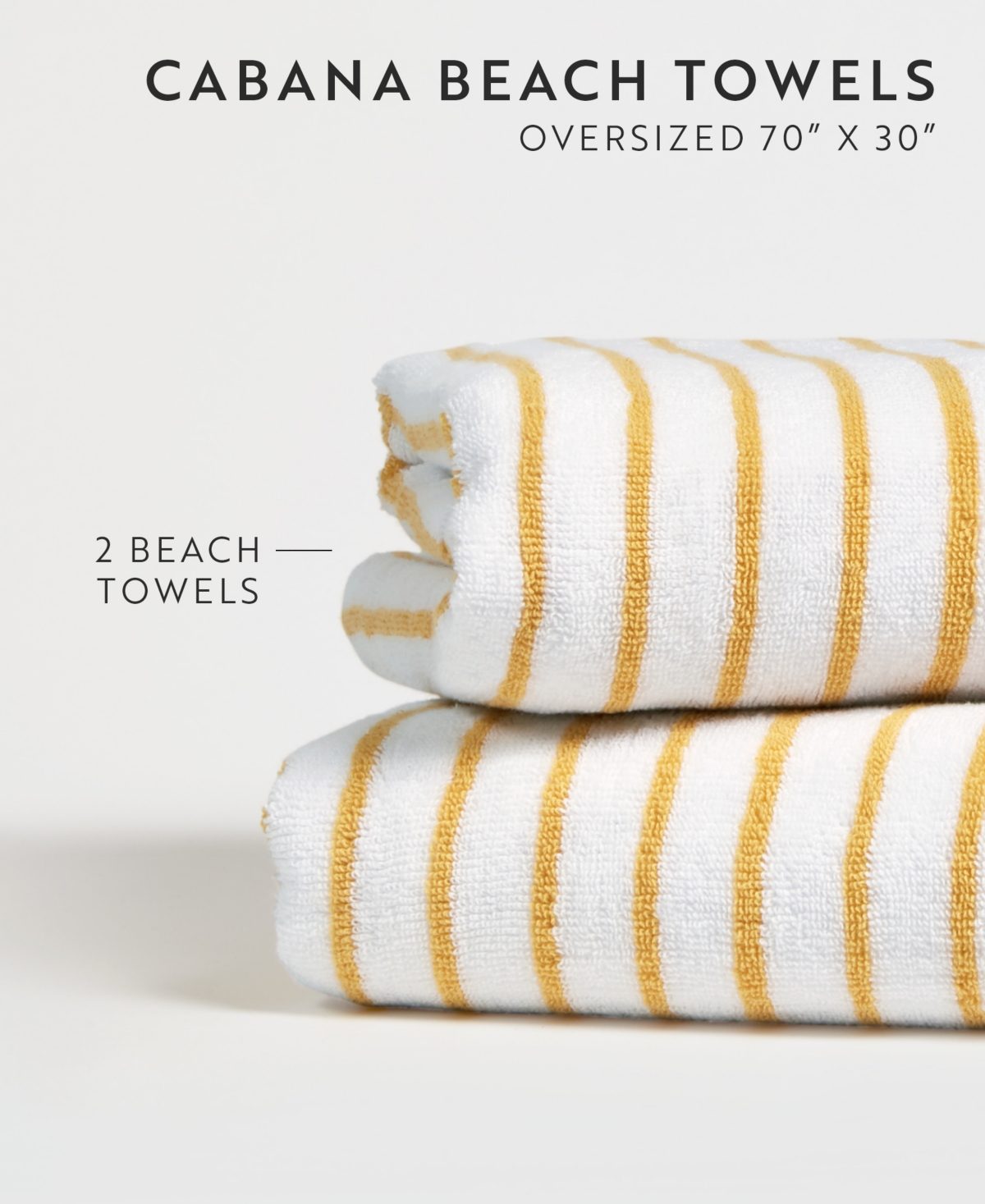 Ienjoy Home Cabana Stripe Cotton 2-pack Beach Towels, 30" X 70"