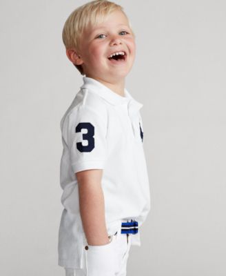 Toddler and Little Boys Big Pony Cotton Mesh Polo