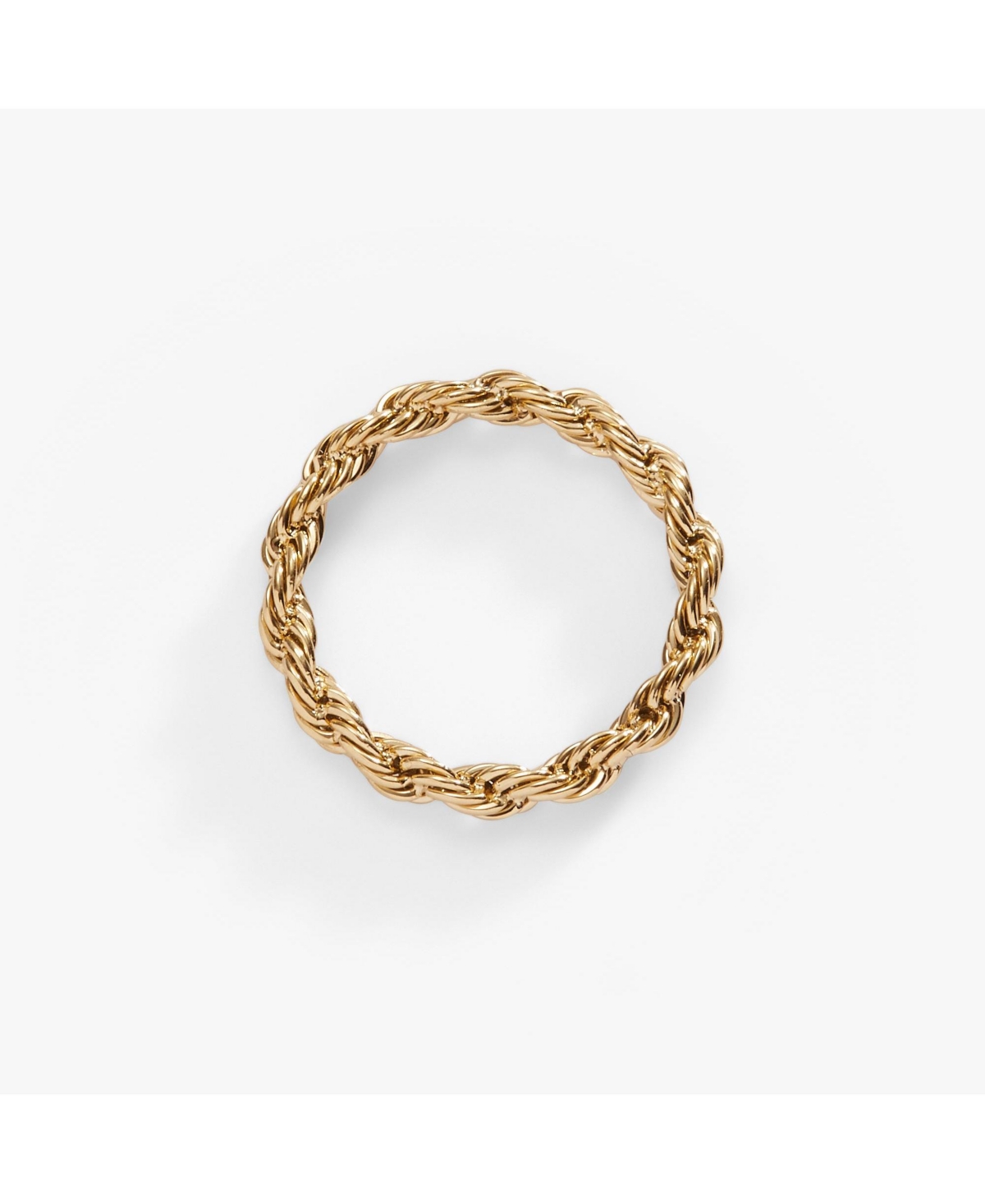 Frozen French Rope Chain Ring - Gold