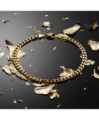 Men's Curb Chain – 5mm Gold Plated Bracelet, 8.2"