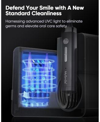 LP233 Pro UVC Sterilizable Countertop Water Flosser 800ML Tank Digital Display with a Water Filter 3 Modes and 6 Jet Tips (Lightning Silver)