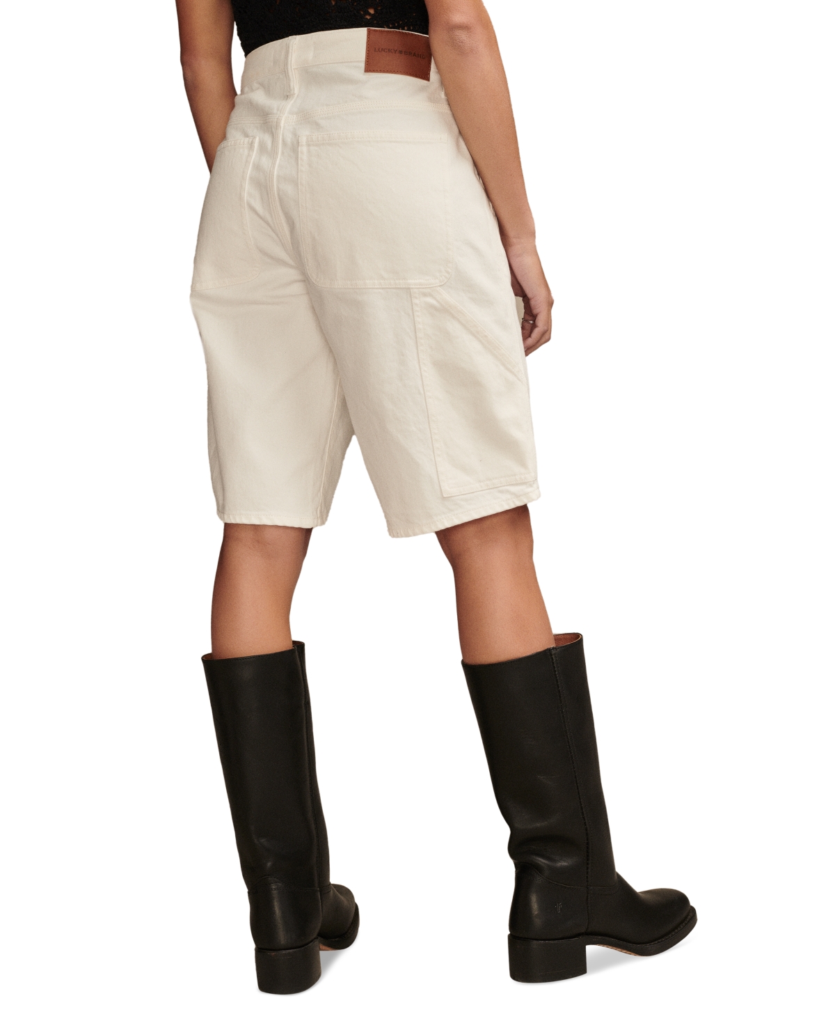 LUCKY BRAND WOMEN'S LOOSE HIGH-RISE BERMUDA SHORTS 