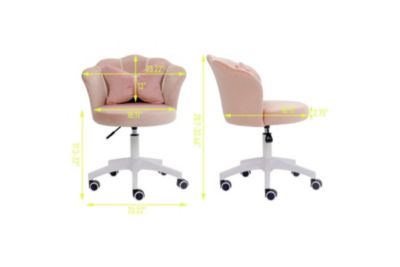 Modern Velvet Office Chair, 360 Swivel Adjustable Height Task Chair