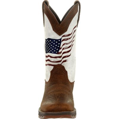 Lady Rebel by Women's Distressed Flag Embroidery Western Boot