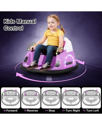 12V 360° Ride on Bumper Car for Toddlers with Remote Control