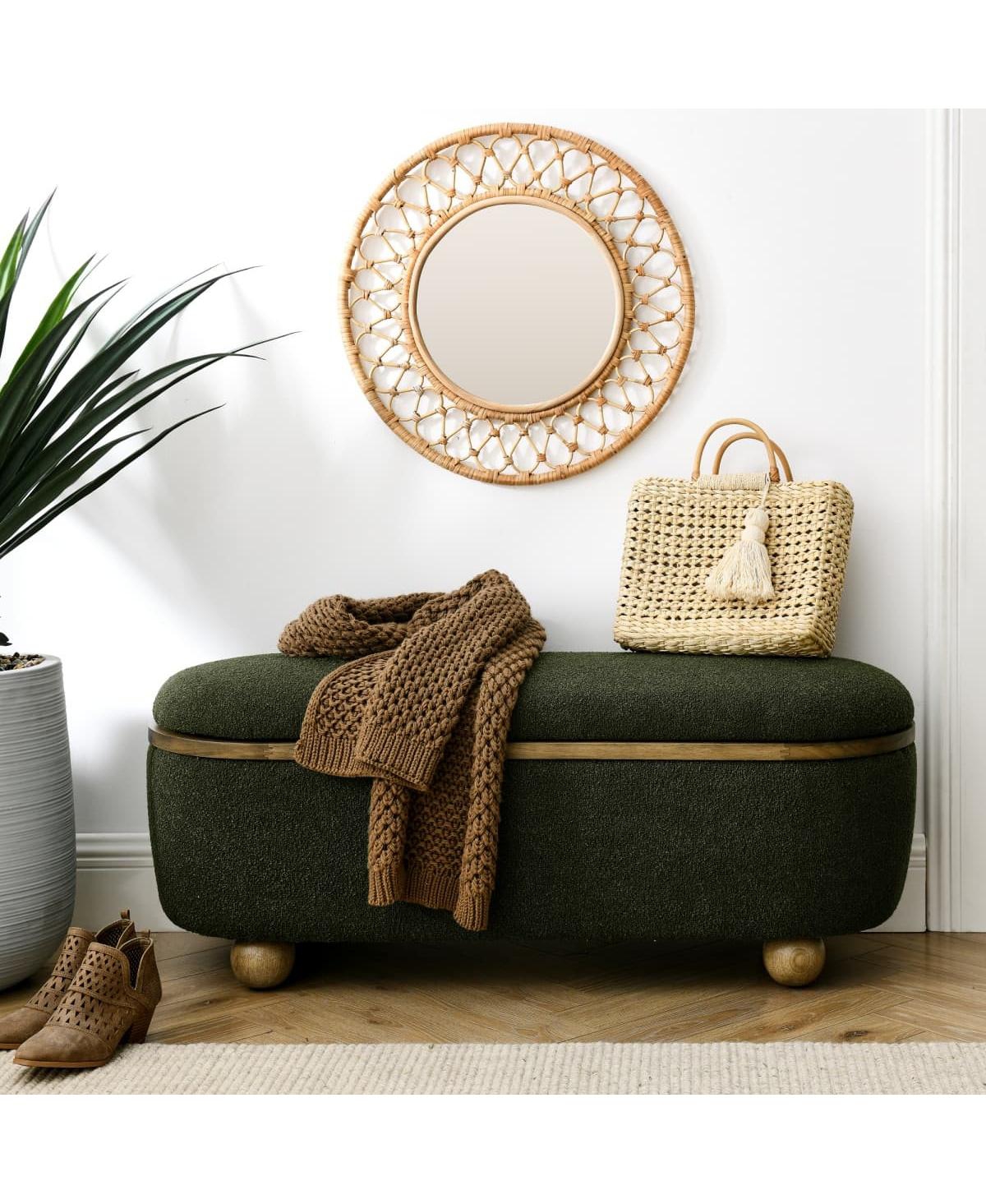 Upholstered End of Bed Storage Ottoman Bench with Seating and Hidden Compartment for Bedroom or Living Room Organization-The Pop Home