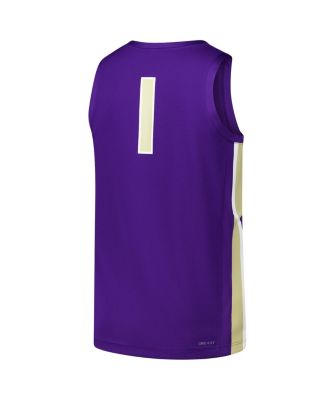 Men's 1 Purple James Madison Dukes Replica Basketball Jersey