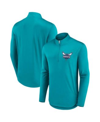 Fanatics - Men's Aqua Charlotte Hornets Lightweight Quarter-Zip Pullover