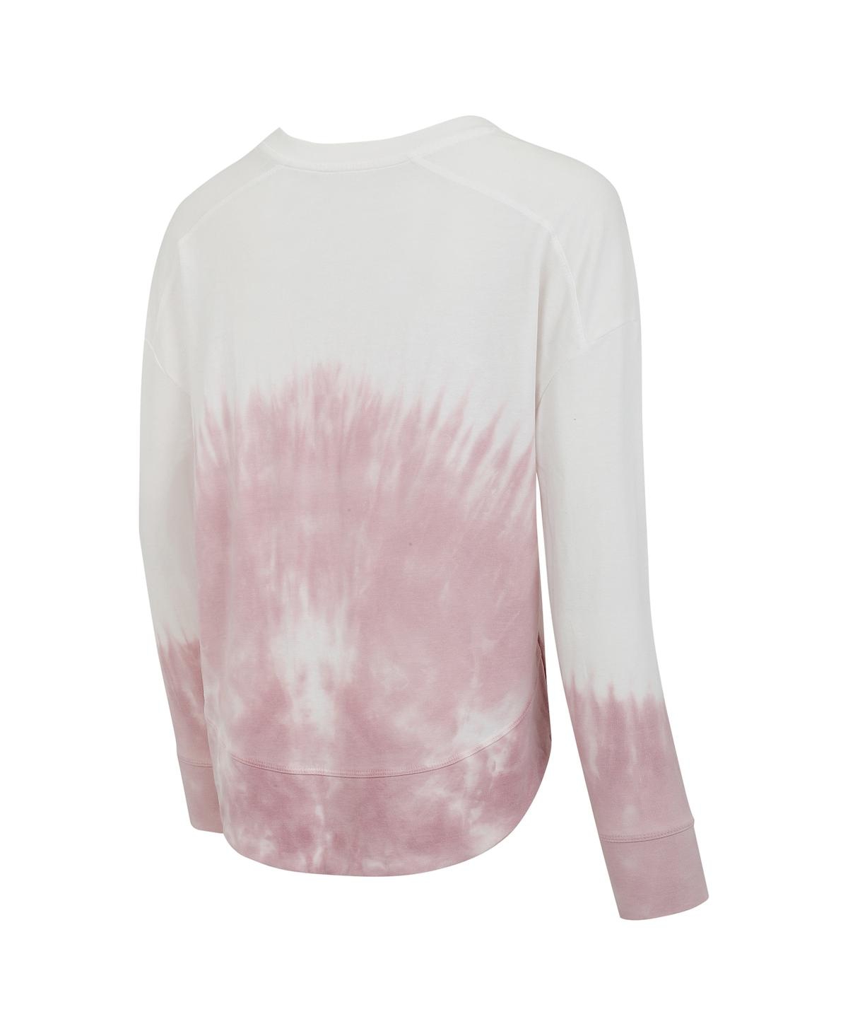 Shop Concepts Sport Women's Pink/white Los Angeles Kings Orchard Tie-dye Long Sleeve T-shirt