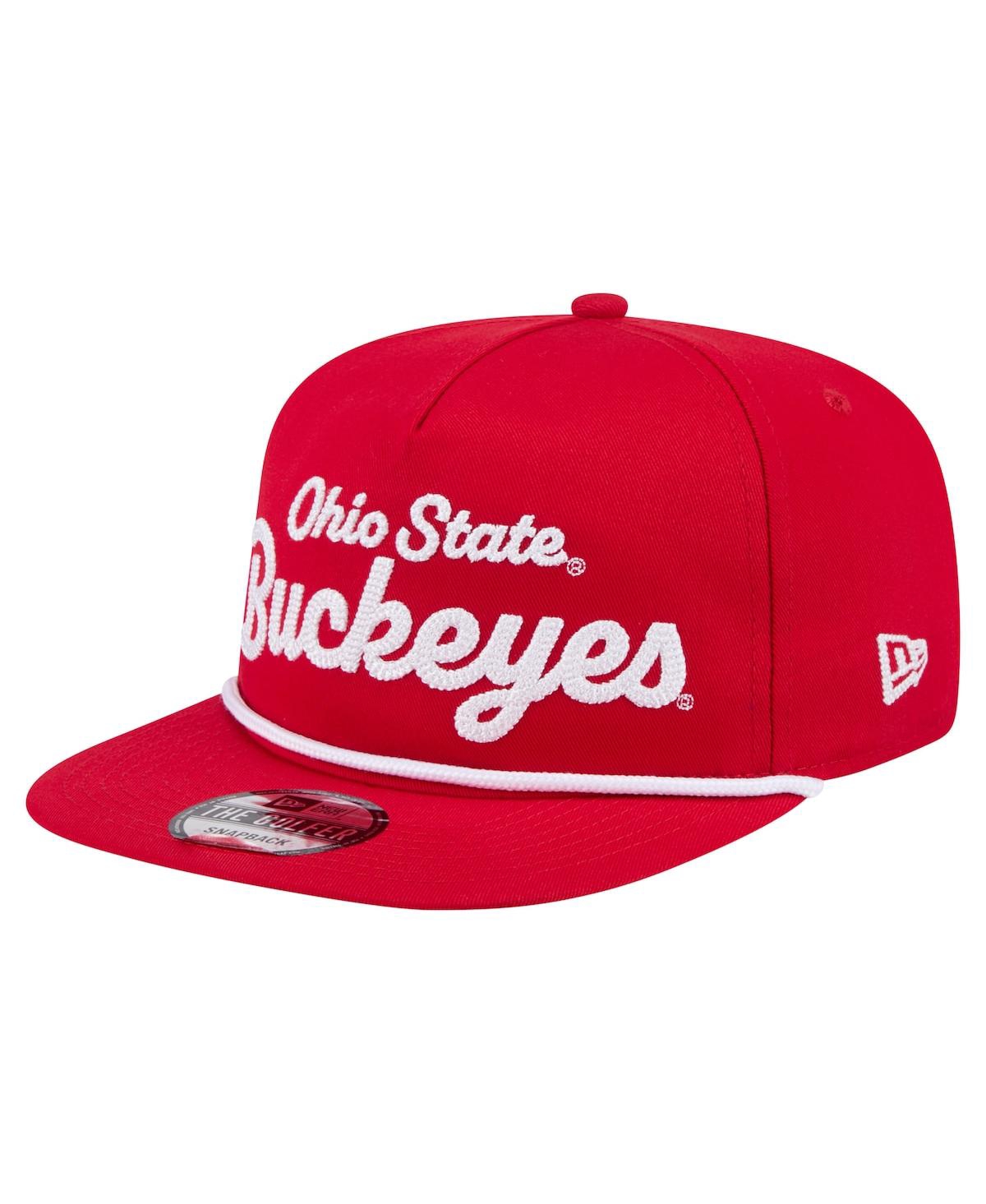New Era Men's Scarlet Ohio State Buckeyes Adventure Team Text Golfer Snapback Hat