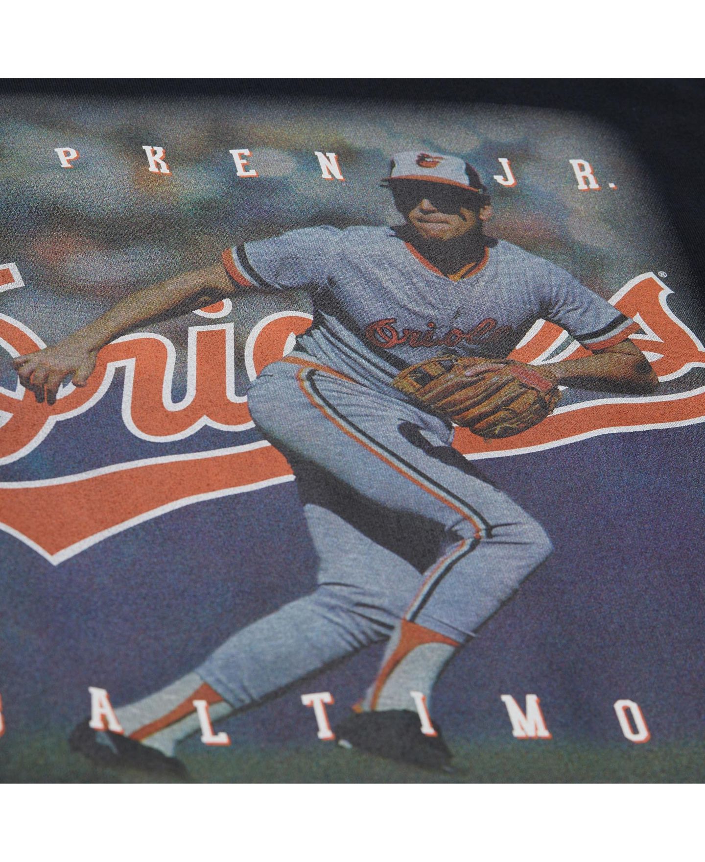 Мужская футболка Mitchell & Ness Cal Ripken Jr. Black Baltimore Orioles Legends Collection Vintage Logo — фото 5