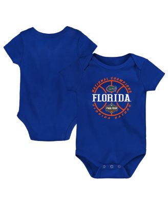 Outerstuff - Newborn 2-Pack Royal Florida Gators 2025 NCAA Men's Basketball National s Slam Dunk Bodysuit