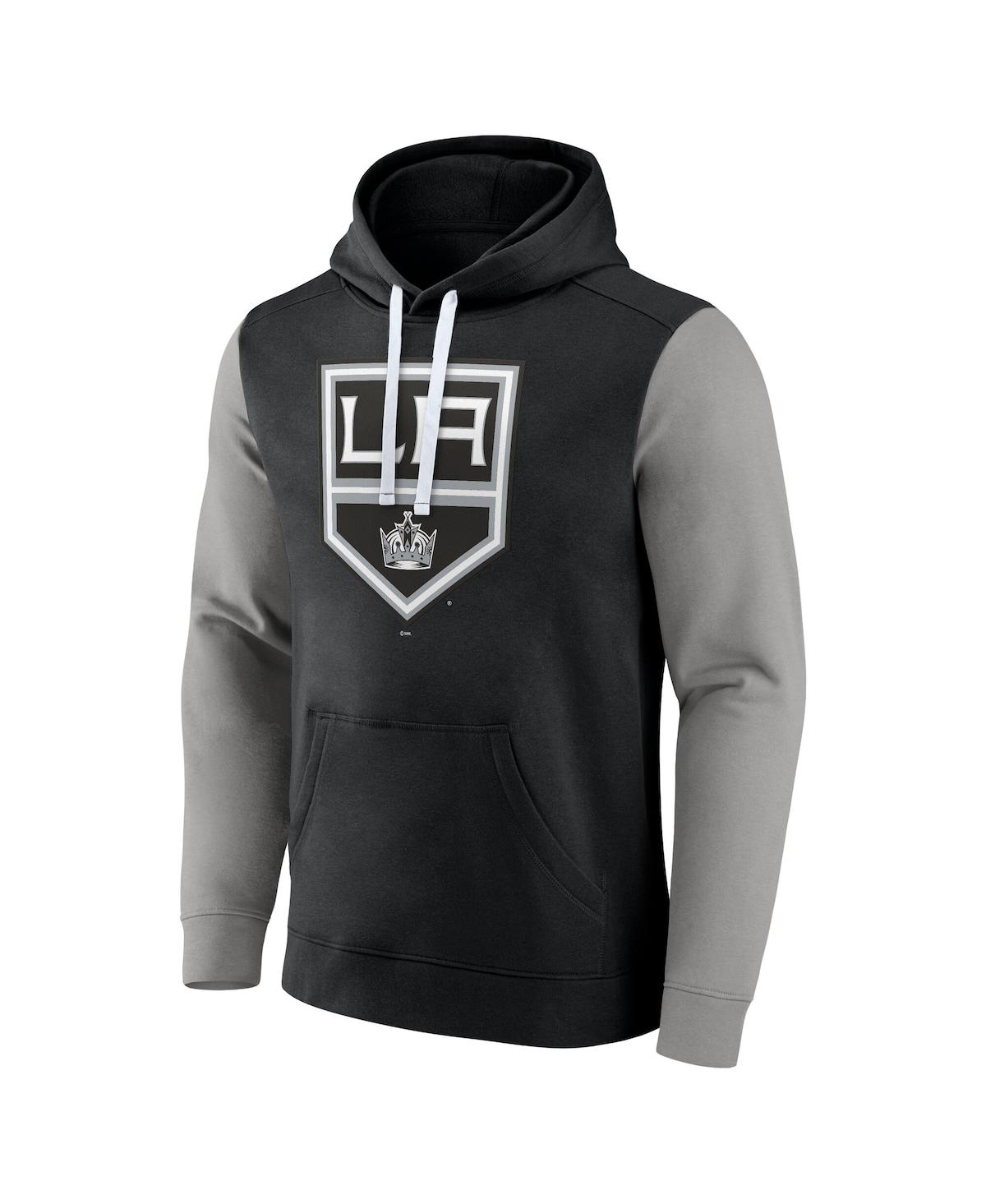 Fanatics Men's Black Los Angeles Kings Team Pullover Hoodie In Black