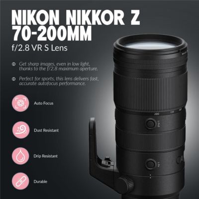 Z 6II Mirrorless Camera with f/2.8 VR S Lens,Camera Bundle Prepaid Subscription,Lithium-Ion Battery Pack,Filter Kit with UV,Glass Screen