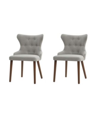 Set of 2 polyester Pedro Mid-Century Modern Waterproof Button-Tufted Dining Chair