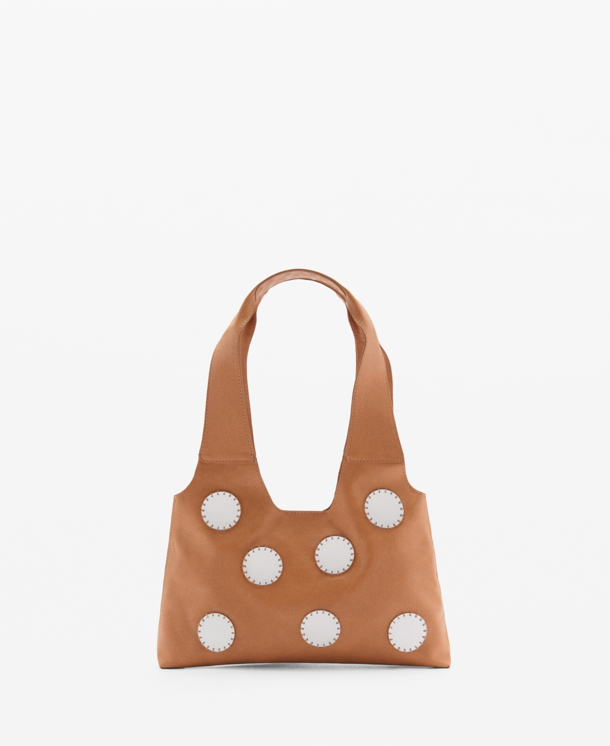Mango Women's Mirror Details Leather Shoulder Bag