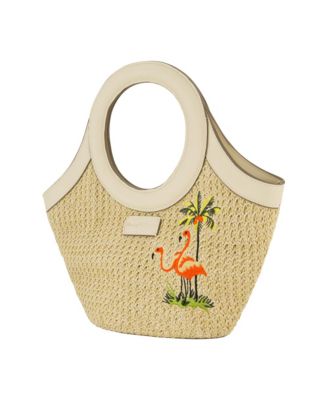 Flamingo Embroidery Tote