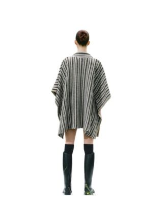Women's Juniper Striped Wool Cape