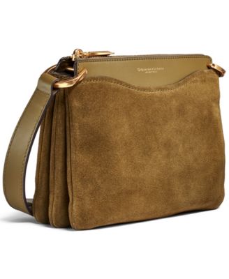 Glenwood Zippered Suede Crossbody with Beaded Tassel Detail