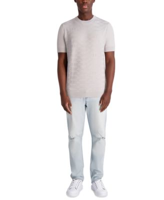 Men's Short Sleeve Knit Crewneck Sweater