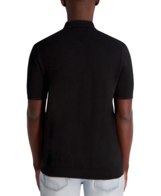 Men's Knit Cardigan Polo Shirt