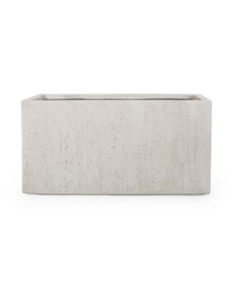 Modern Rectangular Concrete Planter: Effortless Outdoor Style with Durability