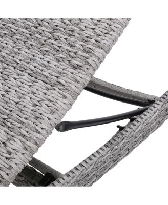 Streamdale Premium Grey Rattan Chaise Lounge Stylish Summertime Comfort