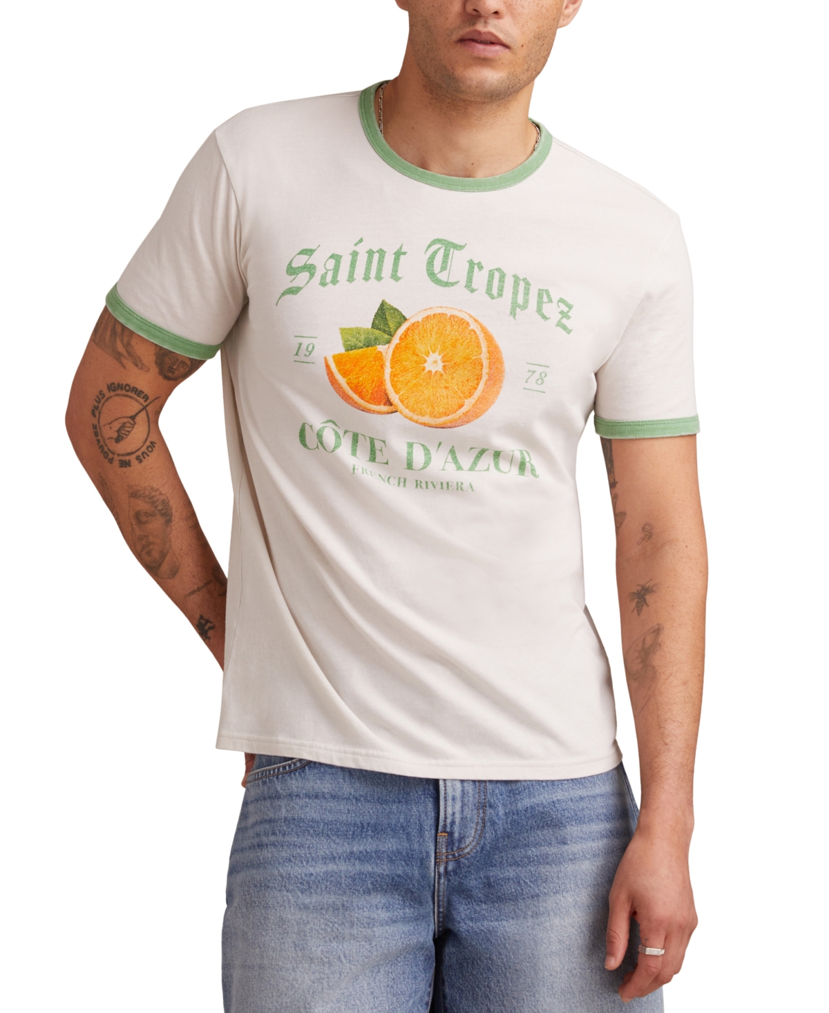 Men's Saint Tropez Short Sleeve Crewneck Graphic T-Shirt - Dawn Blue