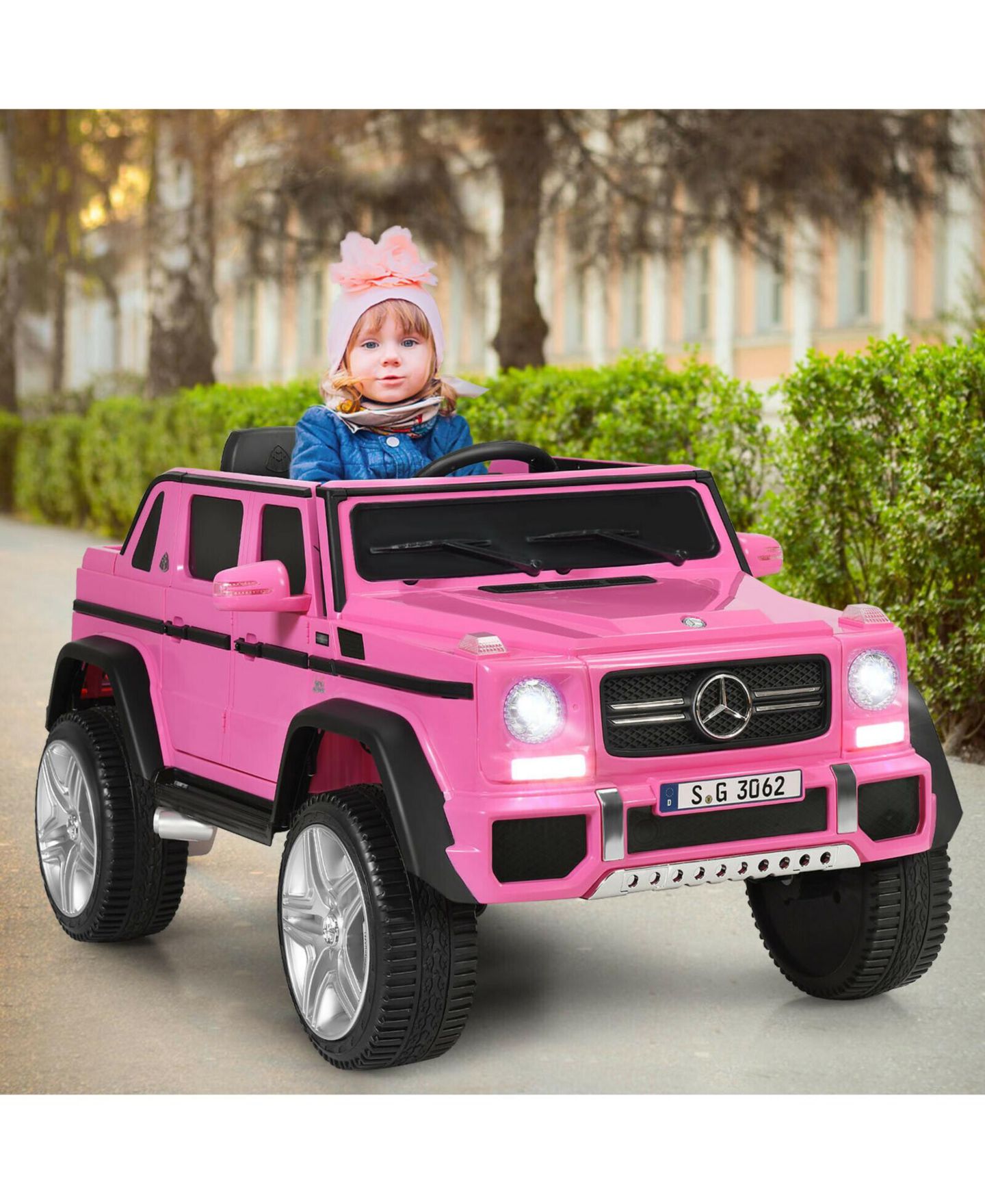 Детская игрушка Mecale 12V Licensed Mercedes-Benz Kids Ride-On Car, цвет: Розовый — фото 2