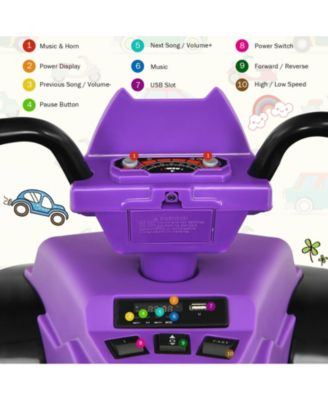 12V Kids Ride on ATV with LED Lights and Treaded Tires and LED lights