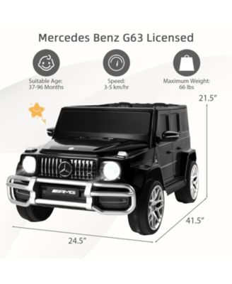 12V Mercedes-Benz G63 Licensed Kids Ride On Car with Remote Control