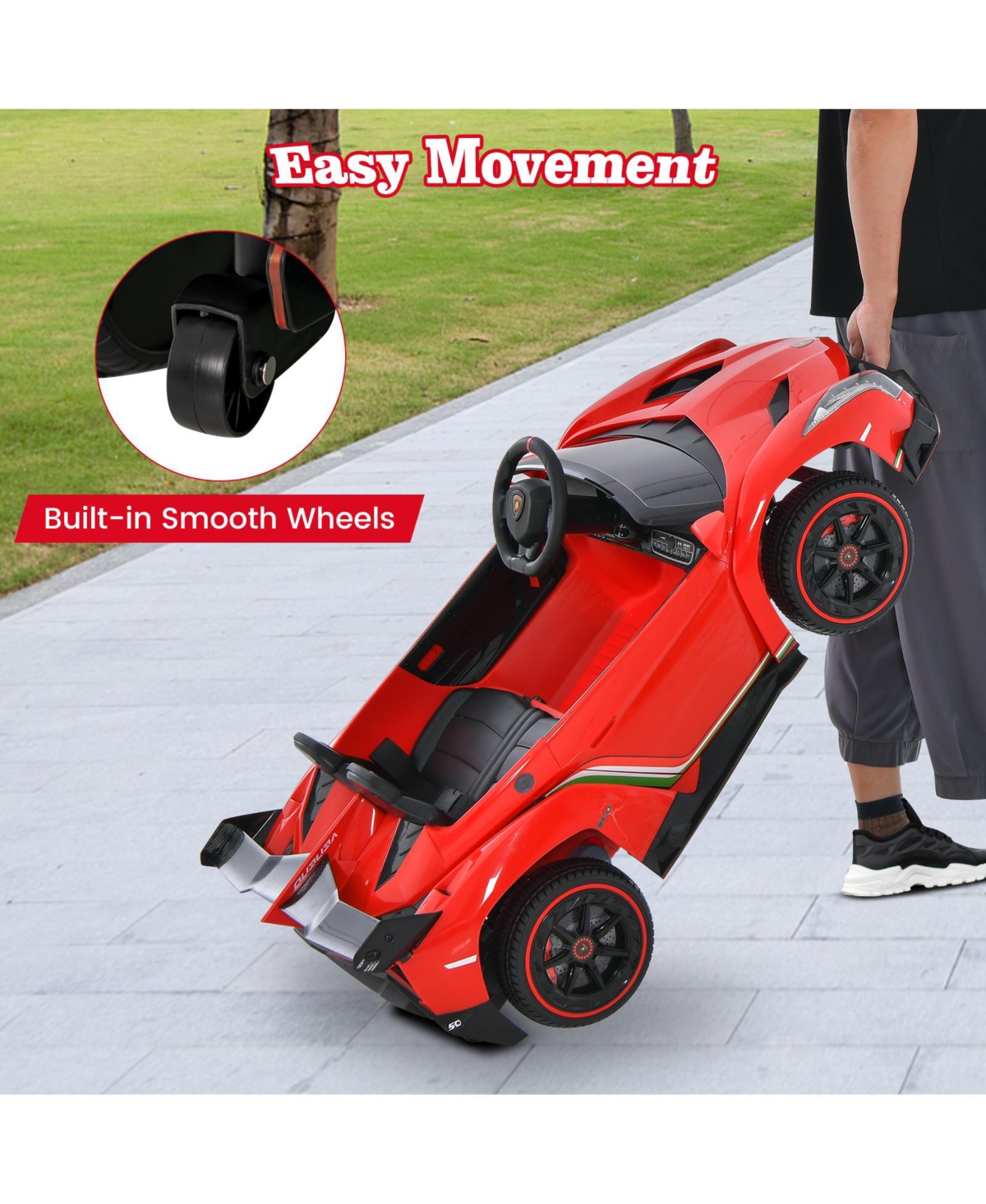 12V Licensed Lamborghini 4WD Kids Ride-on Sports Car with 2.4G Remote
