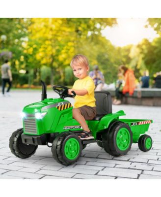 12V Kids Ride On Tractor with Trailer and Remote Control