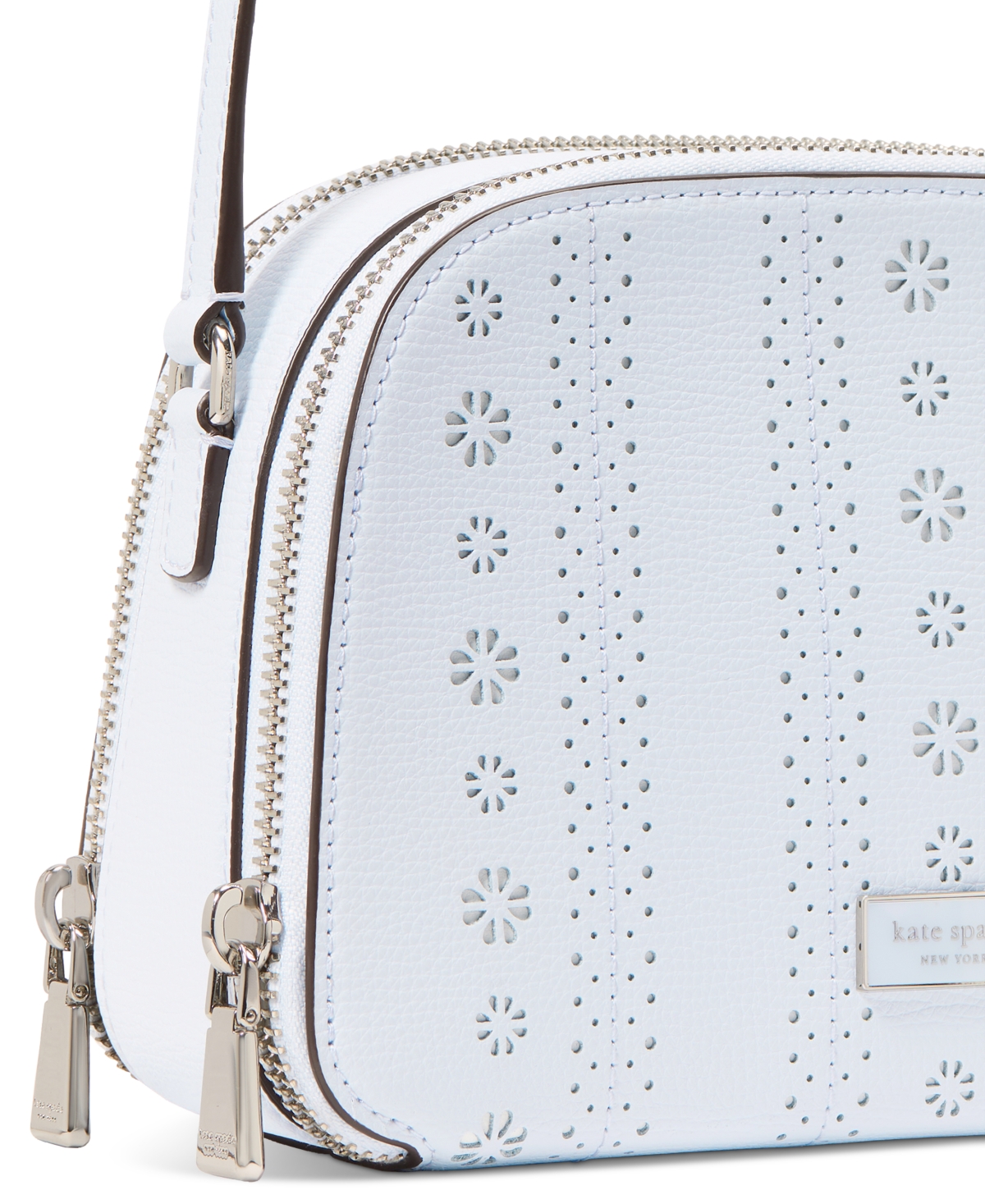 Kate Spade Serena Pointelle Double-zip Dome Leather Crossbody