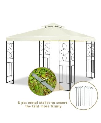 2 Tiers 10 x 10 Feet Patio Gazebo Canopy Tent