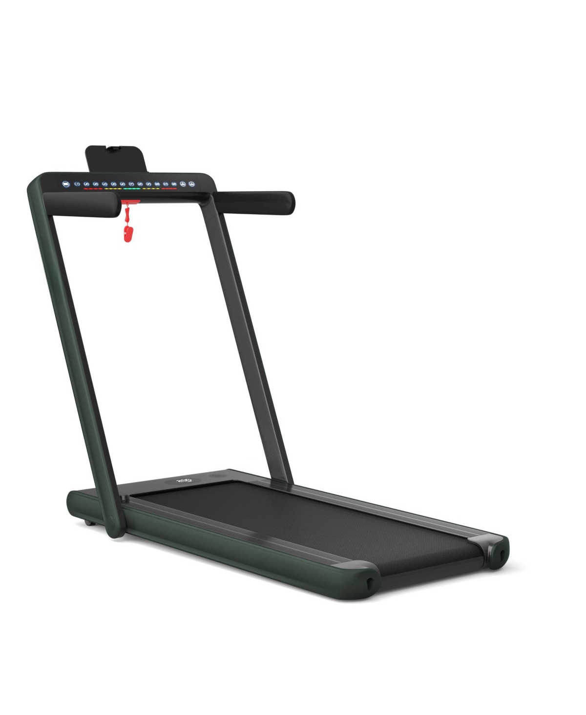 2-in-1 Electric Motorized Folding Treadmill with Dual Display and Speaker - Green