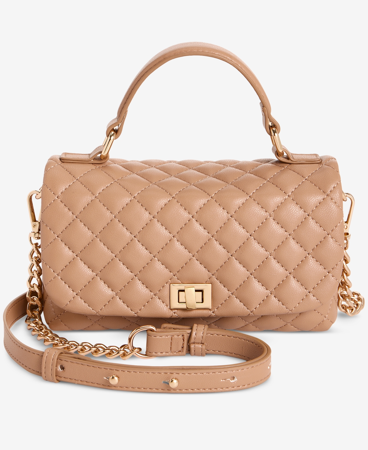 Inc International Concepts Tollann Quilted Mini Crossbody, Exclusively At Macy's In Brown