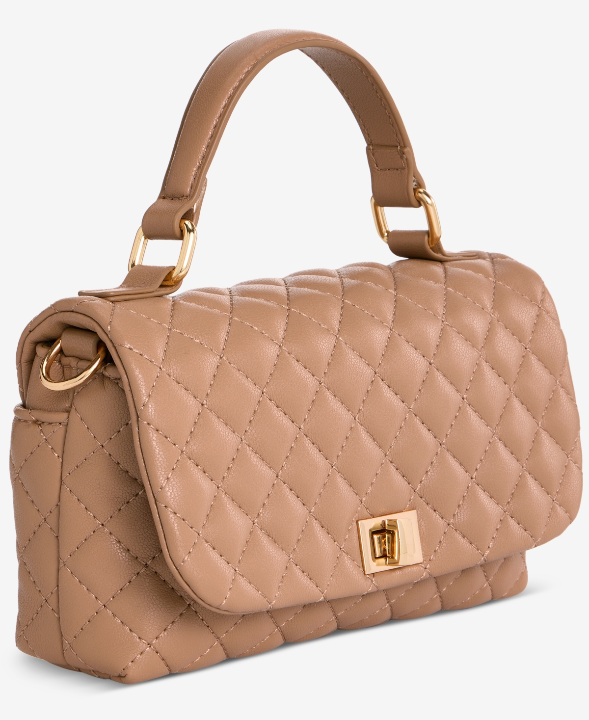 Inc International Concepts Tollann Quilted Mini Crossbody, Exclusively At Macy's In Brown