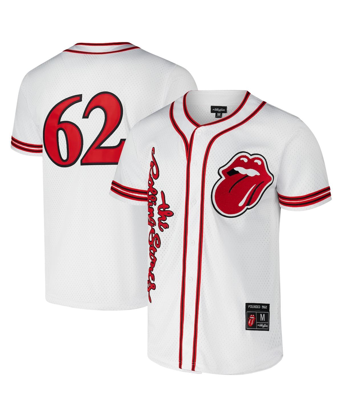 Men's White Rolling Stones Baseball Fashion Jersey - White