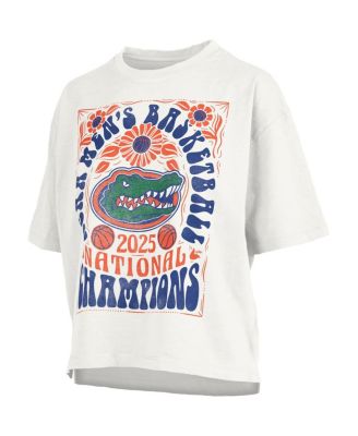 Women's White Florida Gators 2025 NCAA Men's Basketball National Champions Harmony Motley Crew Oversized Slub T-Shirt