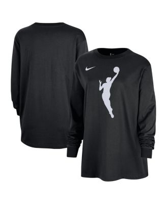 Nike - Women's Black WNBA Jump Woman Logo Boyfriend Oversized Long Sleeve T-Shirt