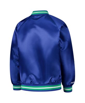 Big Boys and Girls Royal Minnesota Timberwolves Hardwood Classics Satin Raglan Full-Snap Jacket