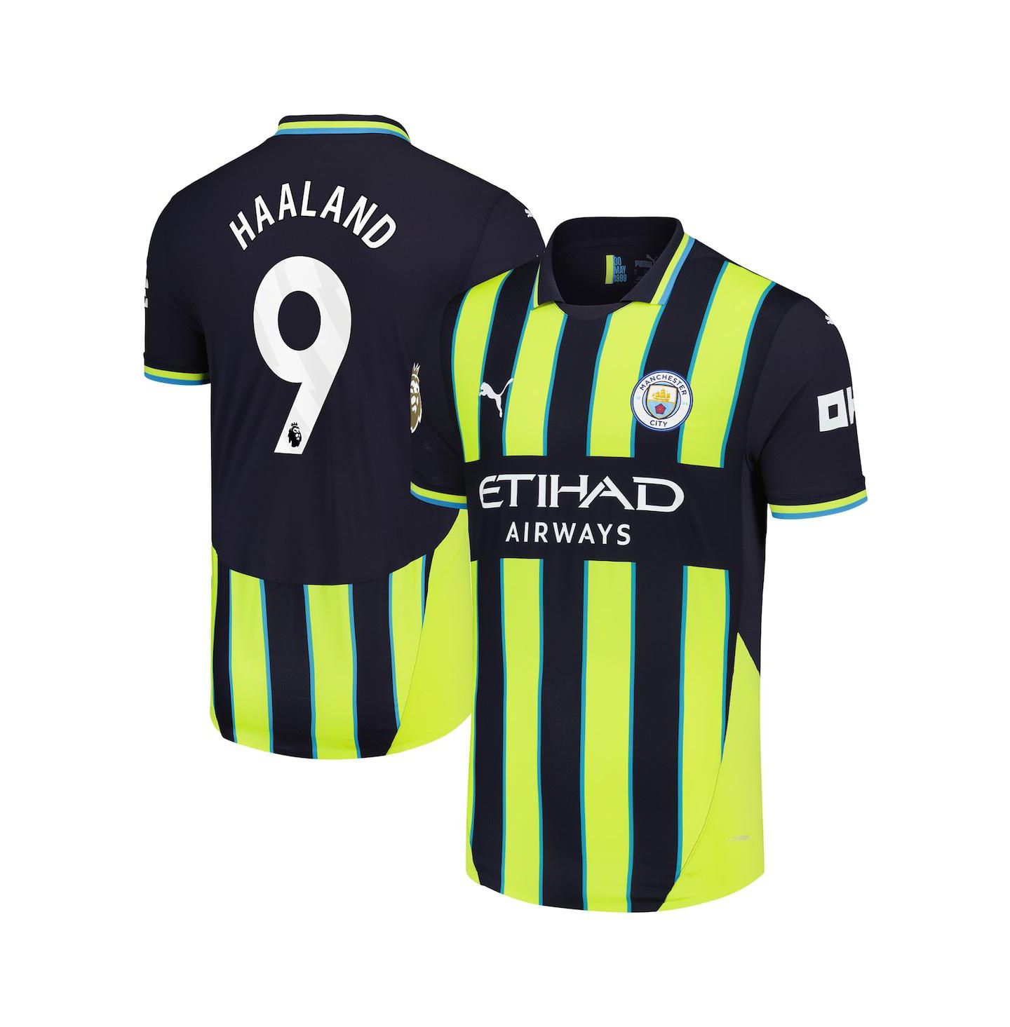 Мужской топ PUMA Erling Haaland Navy Manchester City 2024/25 Away Authentic Player Jersey — фото 1