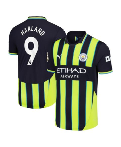 Мужской топ PUMA Erling Haaland Navy Manchester City 2024/25 Away Authentic Player Jersey