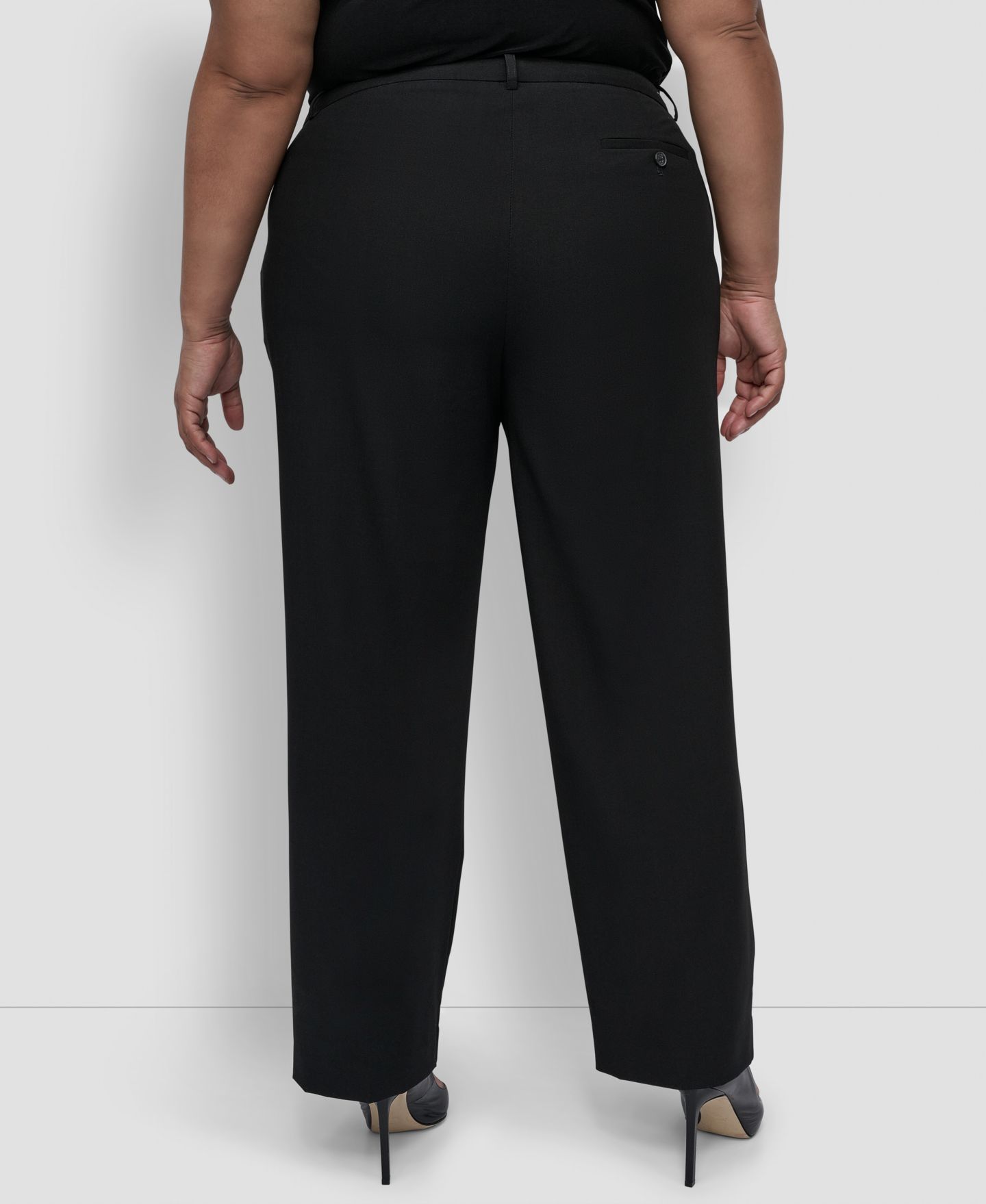 Женские брюки DKNY Plus Size Modern-Fit, цвет: Чёрный — фото 6