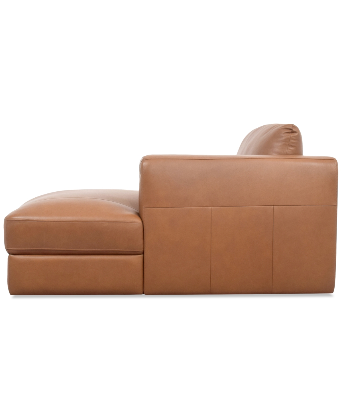 Macy's Touville 2-pc. Leather Sectional With Chaise, Exclusively At  In Brown