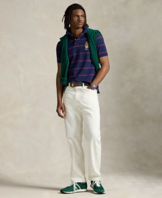 Men's Custom Slim Fit Bear Mesh Polo Shirt