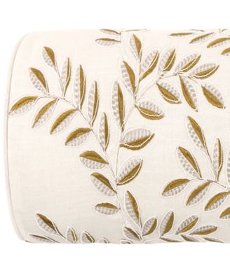 Baroda Embroidered Neckroll Decorative Pillow, 24" x 6.5"