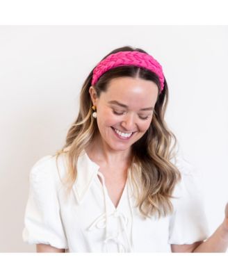 Women's Blushing Braid Headband - Hot Pink