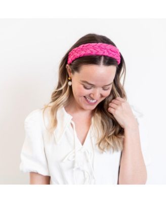 Women's Blushing Braid Headband - Hot Pink